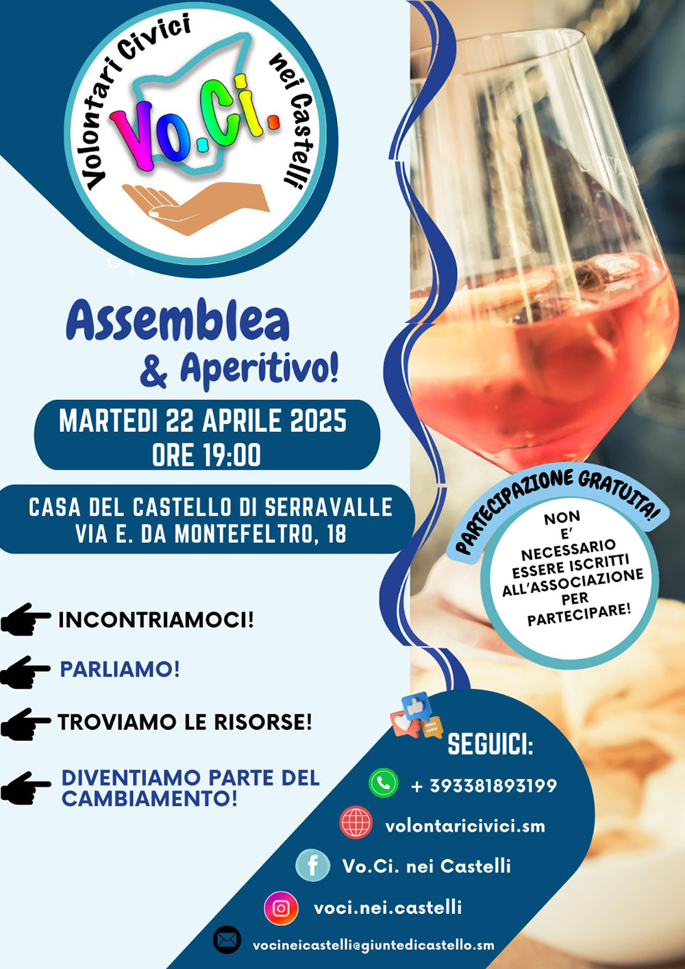 Unisciti a Noi! Assemblea VoCi nei Castelli il 22 Aprile